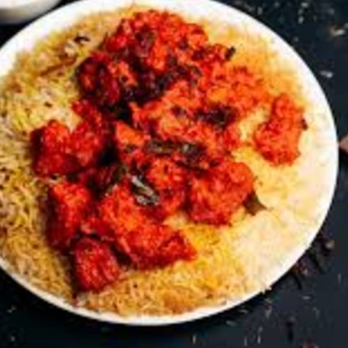 Chicken 65 Biryani.