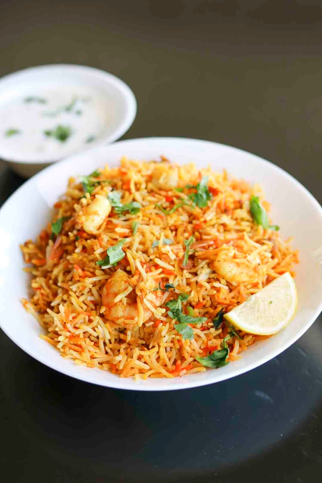 Shrimp Biryani.