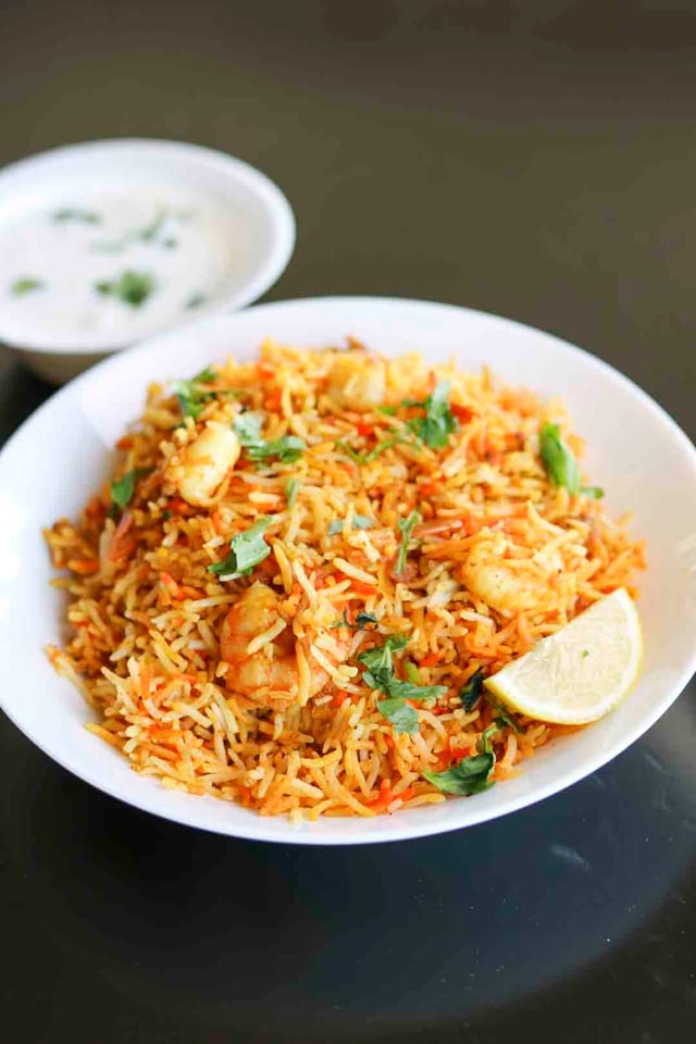 Shrimp Biryani.